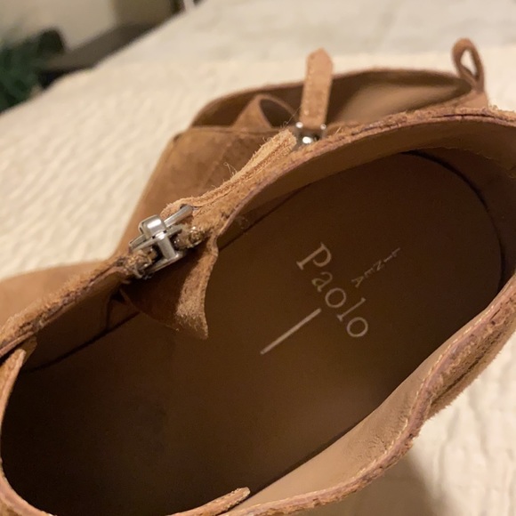 Linea Paolo Brown Faux Suede Wedge Sneaker - Picture 5 of 8